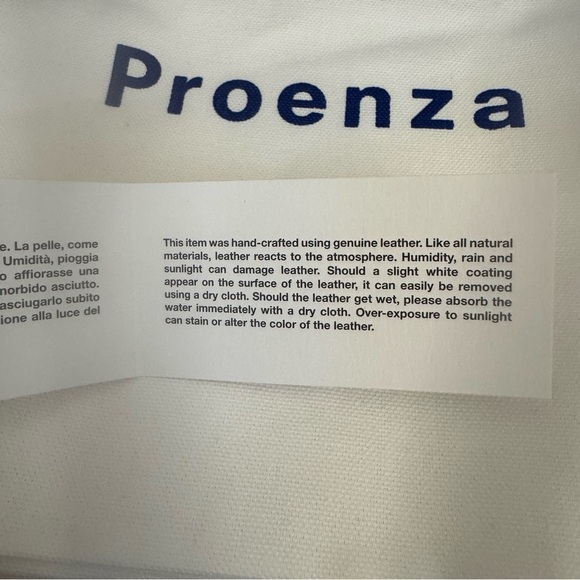 NWT PROENZA SCHOULER Black Leather Drawstring Tote Bag With Detachable Zip Pouch - Picture 12 of 16
